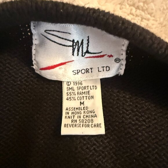 Vintage 90s Beaded Black Sweater Vest | Rhinestone Embellished | Sz M - Picture 6 of 7